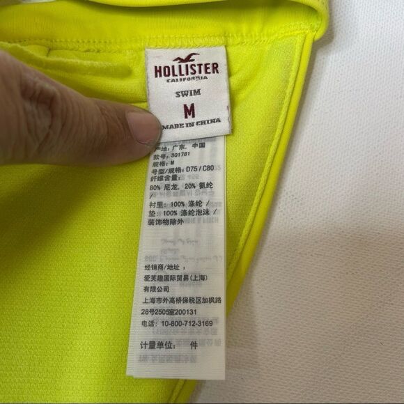 Hollister Swim Pineapple Bikini Top M - Picture 7 of 8